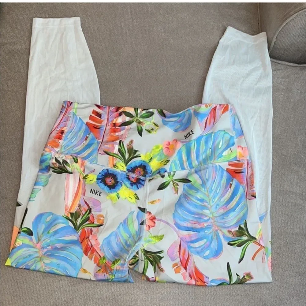 Nwot Nike dri-fit tropical floral print pants - Picture 3 of 6